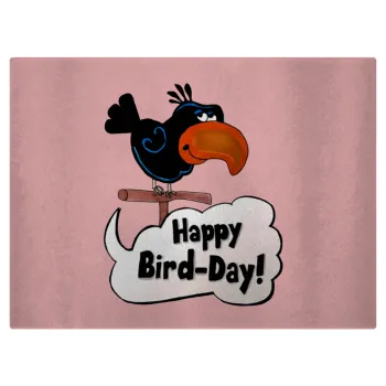 Happy Bird Day, Επιφάνεια κοπής γυάλινη (38x28cm)