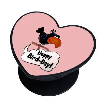Happy Bird Day, Phone Holders Stand  καρδιά Μαύρο Βάση Στήριξης Κινητού στο Χέρι