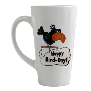 Happy Bird Day, Κούπα κωνική Latte Μεγάλη, κεραμική, 450ml
