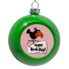 Green Christmas tree ornament bauble 8cm