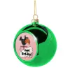 Green Christmas tree ornament ball 8cm