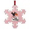 Christmas ornament wooden snowflake 9cm