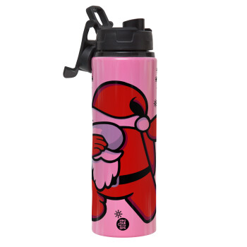 Among US Xmas, Μεταλλικό παγούρι νερού με καπάκι ασφαλείας, αλουμινίου 850ml