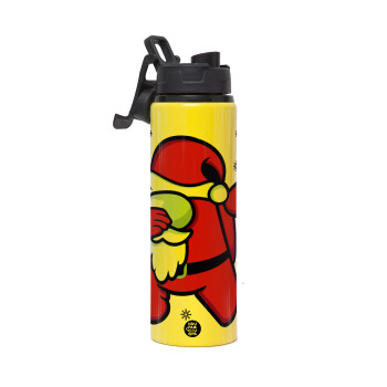 Among US Xmas, Μεταλλικό παγούρι νερού με καπάκι ασφαλείας, αλουμινίου 850ml