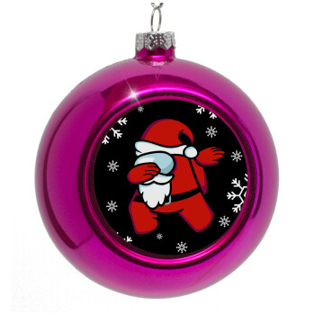 Among US Xmas, Στολίδι Χριστουγεννιάτικη μπάλα δένδρου Μωβ 8cm