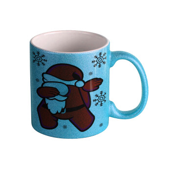 Among US Xmas, Κούπα Σιέλ Glitter που γυαλίζει, κεραμική, 330ml