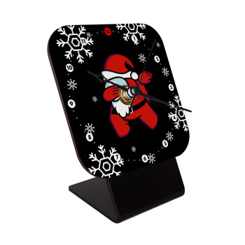 Among US Xmas, Επιτραπέζιο ρολόι ξύλινο με δείκτες (10cm)