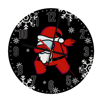 Among US Xmas, Ρολόι τοίχου ξύλινο (30cm)
