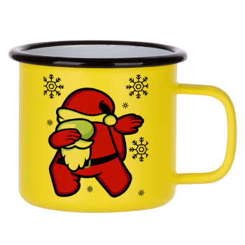 Among US Xmas, Κούπα Μεταλλική εμαγιέ ΜΑΤ Κίτρινη 360ml