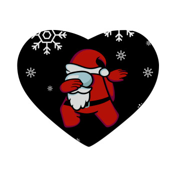 Among US Xmas, Mousepad heart 23x20cm