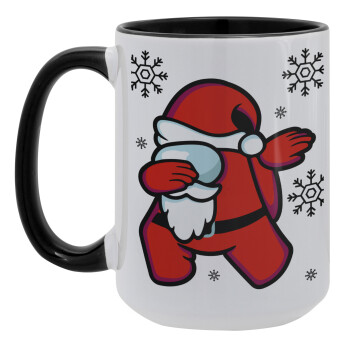 Among US Xmas, Κούπα Mega 15oz, κεραμική Μαύρη, 450ml