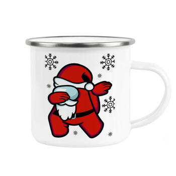 Among US Xmas, Κούπα Μεταλλική εμαγιέ λευκη 360ml