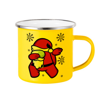 Among US Xmas, Yellow Enamel Metallic Cup 360ml