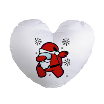 Among US Xmas, Μαξιλάρι καναπέ καρδιά 40x40cm περιέχεται το  γέμισμα