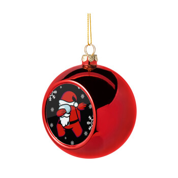 Among US Xmas, Χριστουγεννιάτικη μπάλα δένδρου Κόκκινη 8cm