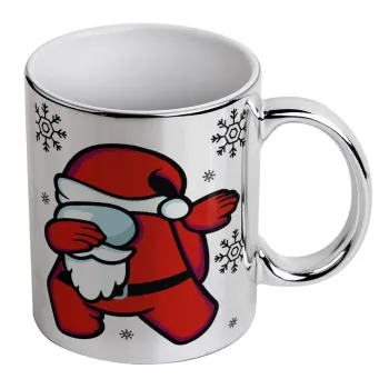 Among US Xmas, Mug ceramic, silver mirror, 330ml