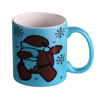 Among US Xmas, Κούπα Σιέλ Glitter που γυαλίζει, κεραμική, 330ml