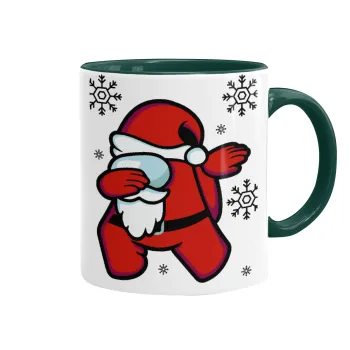 Among US Xmas, Mug colored green, ceramic, 330ml