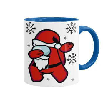 Among US Xmas, Κούπα χρωματιστή μπλε, κεραμική, 330ml