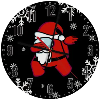 Among US Xmas, Ρολόι τοίχου ξύλινο (30cm)