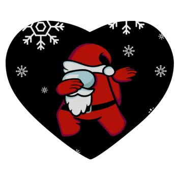 Among US Xmas, Mousepad καρδιά 23x20cm