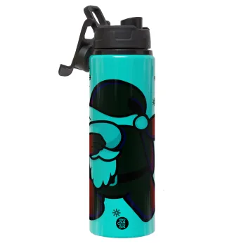 Among US Xmas, Μεταλλικό παγούρι νερού με καπάκι ασφαλείας, αλουμινίου 850ml