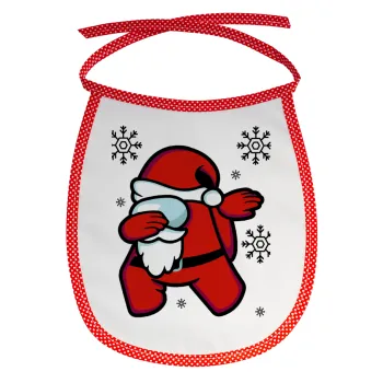 Among US Xmas, Σαλιάρα μωρού αλέκιαστη με κορδόνι Κόκκινη