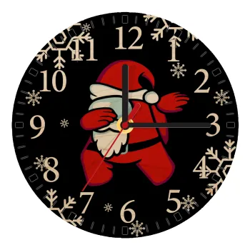 Among US Xmas, Ρολόι τοίχου ξύλινο plywood (20cm)