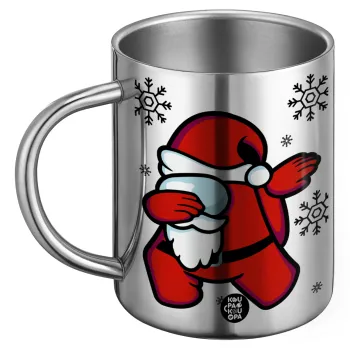 Among US Xmas, Ανοξείδωτη Μεταλλική Κούπα 450ml - Διπλού Τοιχώματος