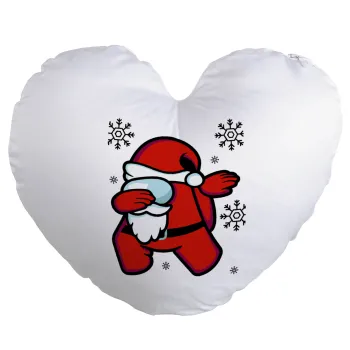 Among US Xmas, Μαξιλάρι καναπέ καρδιά 40x40cm περιέχεται το  γέμισμα