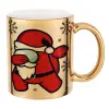 Mug ceramic, gold mirror, 330ml