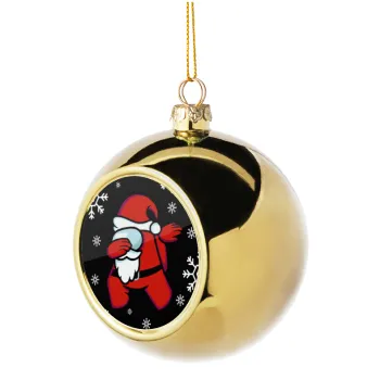 Among US Xmas, Golden Christmas tree ball ornament 8cm
