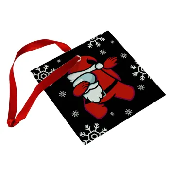 Among US Xmas, Christmas ornament, glass square ornament 9x9cm