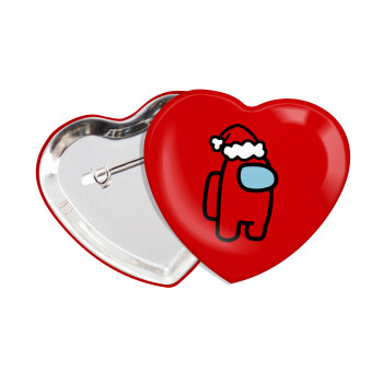 Among US Santa, Κονκάρδα παραμάνα καρδιά (57x52mm)