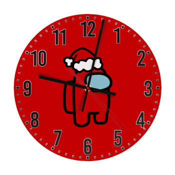 Among US Santa, Ρολόι τοίχου ξύλινο (30cm)