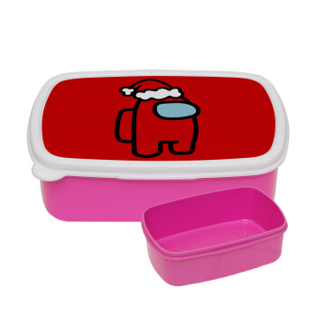 Among US Santa, ΡΟΖ παιδικό δοχείο φαγητού (lunchbox) πλαστικό (BPA-FREE) Lunch Βox M18 x Π13 x Υ6cm