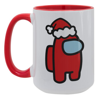 Among US Santa, Κούπα Mega 15oz, κεραμική Κόκκινη, 450ml