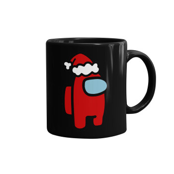 Among US Santa, Mug black, ceramic, 330ml
