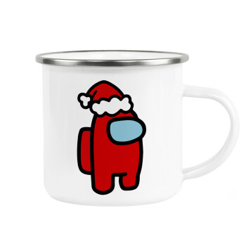 Among US Santa, Κούπα Μεταλλική εμαγιέ λευκη 360ml