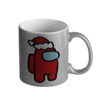 Among US Santa, Κούπα Ασημένια Glitter που γυαλίζει, κεραμική, 330ml