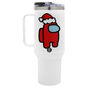 Among US Santa, Mega Tumbler με καπάκι, διπλού τοιχώματος (θερμό) 1,2L