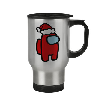 Among US Santa, Stainless steel travel mug with lid, double wall 450ml
