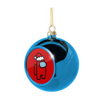 Among US Santa, Χριστουγεννιάτικη μπάλα δένδρου Μπλε 8cm