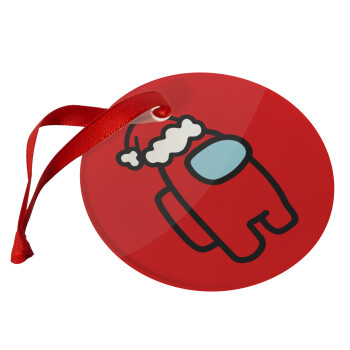 Among US Santa, Στολίδι Χριστουγεννιάτικο στολίδι γυάλινο 9cm