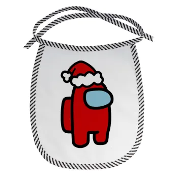 Among US Santa, Σαλιάρα μωρού αλέκιαστη με κορδόνι Μαύρη