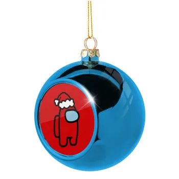 Among US Santa, Blue Christmas tree ball ornament 8cm