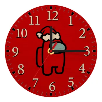 Among US Santa, Ρολόι τοίχου ξύλινο plywood (20cm)