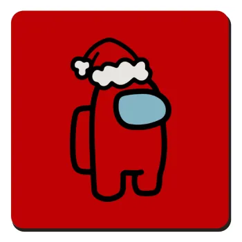 Among US Santa, Τετράγωνο μαγνητάκι ξύλινο 9x9cm