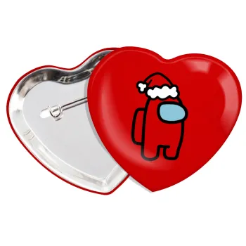 Among US Santa, Κονκάρδα παραμάνα καρδιά (57x52mm)