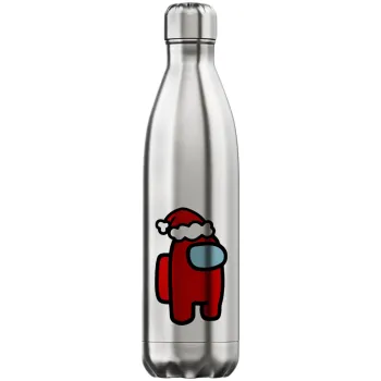 Among US Santa, Μεταλλικό παγούρι θερμός Inox (Stainless steel), διπλού τοιχώματος, 750ml